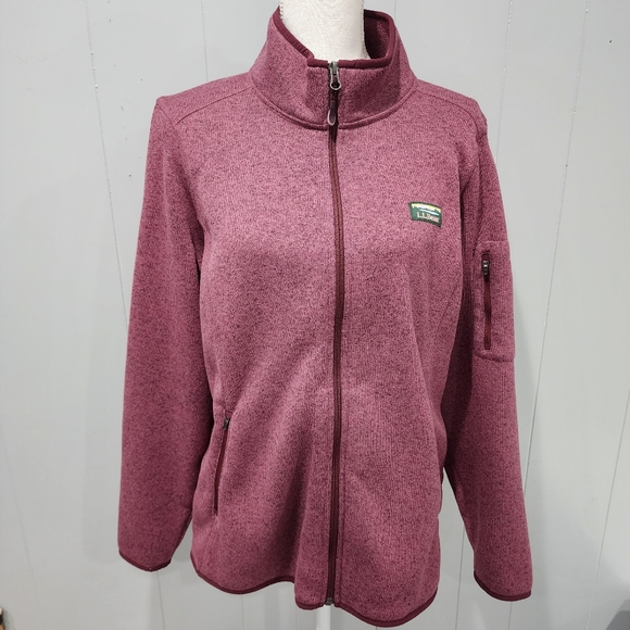 LL BEAN - Women’s Sweater Knit Fleece Full Zip Jacket Size 1X PLUS - Picture 6 of 12